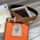Super High AAA replica Hermes Leather Belt - Diamond Inlay Gold H Buckle (3)_th.jpg